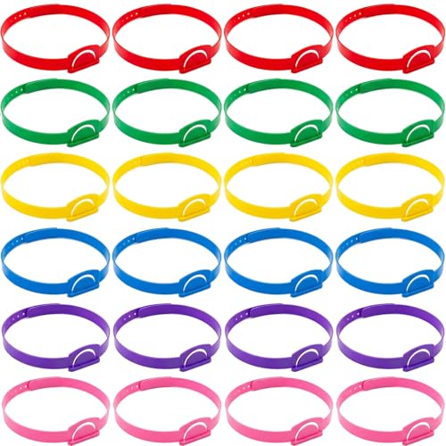 24 pcs 6 Colors Guess Who Headbands Game Adjustable Fit for Kids,Adults Can Insert Cards, Fun Family Party Board Game Activities for Classroom, Birthday, Holiday - size: 24