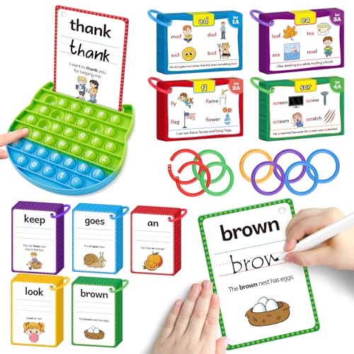 Aizweb Sight Words Flash Cards, Phonics Games Learn to Read Spelling Reading Learning Games, Dolch Site Words Digraphs CVC Blends Long Vowel Sounds for Pre-k Kindergarten 1st 2nd 3rd Speech Therapy - style: Sight Words&CVC Blends
