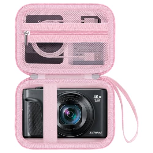 Case for Canon PowerShot SX740/ SX730/720/ G7 X Mark II III Camera, Pink | Protective Carrying Bag, Dust Resistant, Accessory Storage Pocket, Compact Portable, Travel & Photography Use - color: Pink