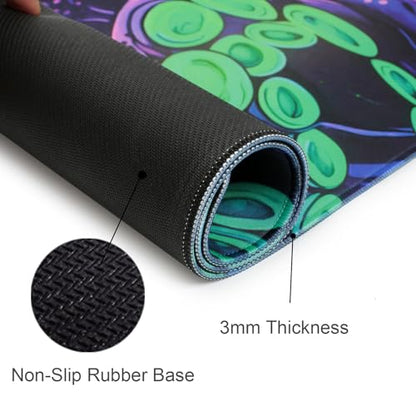 Simpkeely Blacklight Octopus Gaming Mouse Pad – UV Reactive Kraken Tentacles Desk Mat, Neon Glow in the Dark Waterproof Extended Mousepad with Non-Slip Rubber Base for Office & Home – 31.5" x 11.8" - color: Octopus