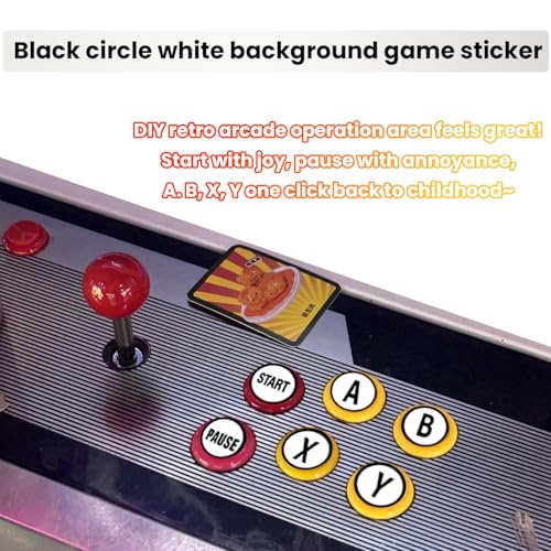 Arcade Game Button Stickers Set 24mm/30mm Die-Cut Labels Compatible with Arcade Machine and Fight Stick Customization - color: Game Button Labels Stickers* 4 Pcs