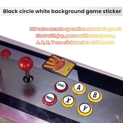 Arcade Game Button Stickers Set 24mm/30mm Die-Cut Labels Compatible with Arcade Machine and Fight Stick Customization - color: Game Button Labels Stickers* 4 Pcs