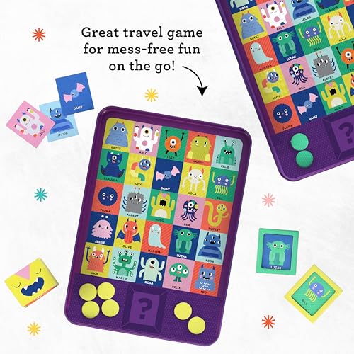 Petit Collage: Who’s that Monster? Magnetic Travel Game – On‑the‑Go Tin Game for Kids Ages 4+ – Portable Screen-Free Playset with 25+ Magnetic Pieces & 2 Game Boards – Perfect Halloween Activity