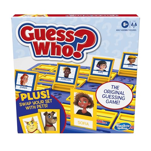 Hasbro Gaming Guess Who? Plus Board Game with People & Pet Cards