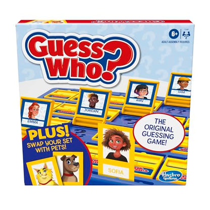 Hasbro Gaming Guess Who? Plus Board Game with People & Pet Cards