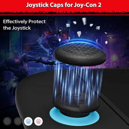 Joycon Joystick Replacement 2 Pack for Switch 2, Replacement Joy-Stick Analog Thumb Stick for Nintendo Joycon 2 (L)/(R) Blue/Red, Left/Right Analog Joystick with Thumbstick Grips & Screws (Blue/Red 4Pack Tool Kit) - color: Blue/Red 4Pack Tool Kit