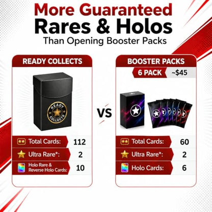 Ready Trainer Pack | 100+ Pokémon Trading Card Bundle, Includes Legendary Ultra Rare Cards, Holo Foils & Premium Ready Collects Deck Box