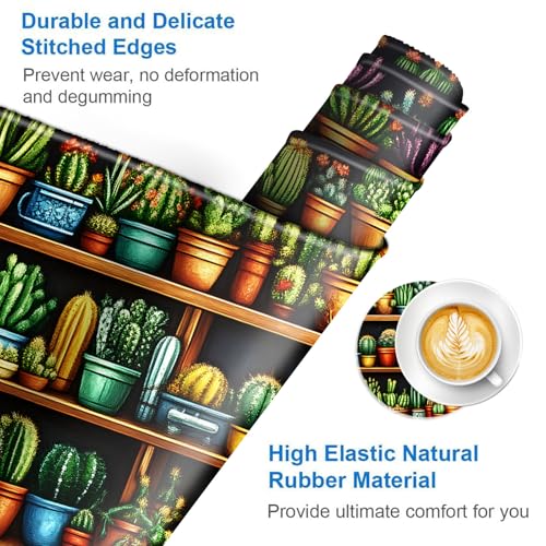 Large Mouse Pad and Keyboard Wrist Rest, Desk Pad for Keyboard and Mouse, 4-in-1 Large Gaming Mouse Pad with Wrist Support, Desk Mat for Home Office Study Game,Cactus and Succulents - color: Cactus and Succulents
