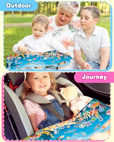 Walenced Reusable Sticker Book for Toddlers, Travel Stickers for Kids, Toddler Craft Activities Toys, Birthday Gifts for Boys & Girls - style: Marine Animal