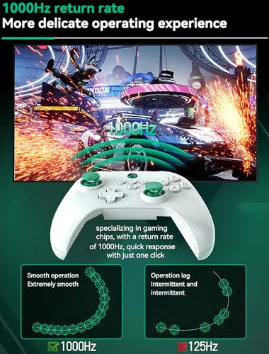 Megadream Mobile Game Controller for iPhone iPad, Wireless Android Gamepad - PS Remote Play, Xbox Cloud, Steam Link, GeForce Now, MFi Arcade Games, Micro & Hall Trigger, with Phone Clip, White - color: White