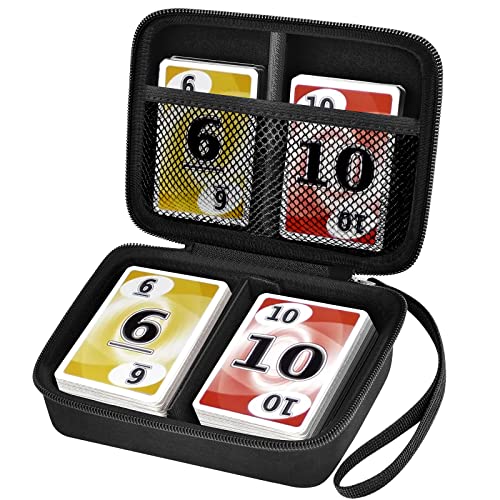 Cards Holder Case for PM TCG Cards/ for SKYJO/ for Five Crowns/ for UNO | Removable Divider, for 400 Cards, Organized Storage, Protects Your Beloved Rare Cards from Scratches or Dir, Box Only, Black - color: Black