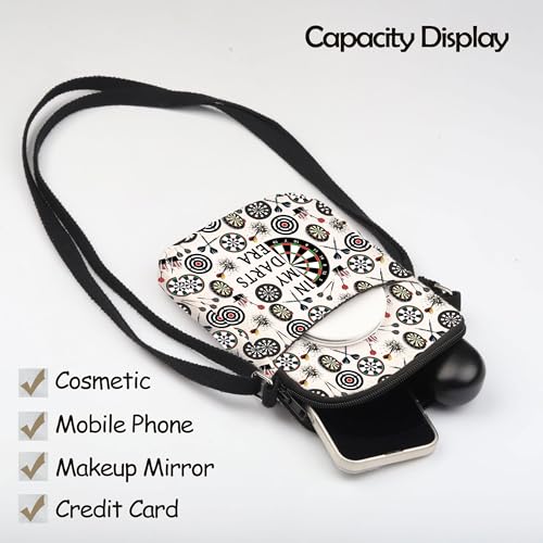 MNIGIU Funny Dart Gift For Dart Player In My Darts Era Crossbody Bag Dartboard Paint Shoulder Bag Dart Game Queen Gift - color: In My Darts Era