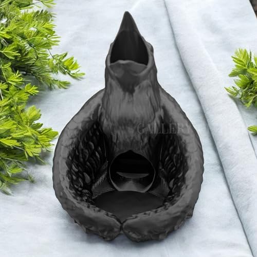 Enchanting Raven Dice Tower for RPG Enthusiasts, Perfect Dungeons and Dragons Accessory, Ideal DND, Crow, Bird, Gothic D&D Dice Rollers & Gifts, Warhammer, Fantasy Gaming, Tabletop (Black)
