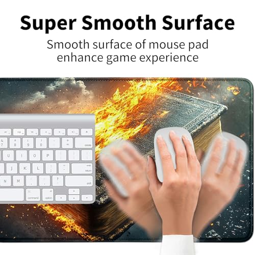 Book of The Bible for MTG & TCG Playmat Mouse Pad,BFDHGQZC 24" x 14" Game Mat for MTG/RPG/CCG Trading Card Game Playmats Table Mat Perfect for Card Games Video Games Computer Office - color: Book of the Bible