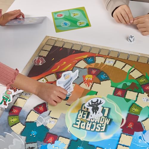 Miniland Cooperative Anti-Bullying Board Game for Kids 4+, Includes Board, Avatars and Educational Guide, 2 to 4 Players | Escape from Monsterland - color: Escape from Monsterland