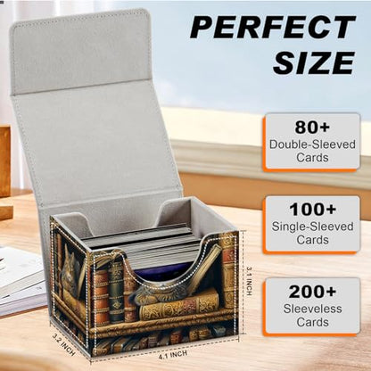 Card Game Storage Box TCG Deck Box MTG Card Box Organizer Trading Card Case Commander Deck Box TCG Card Storage Box Magnetic Closure Creative Pattern Up to 200 Cards, Animal Proud Rooster - color: Animal Proud Rooster