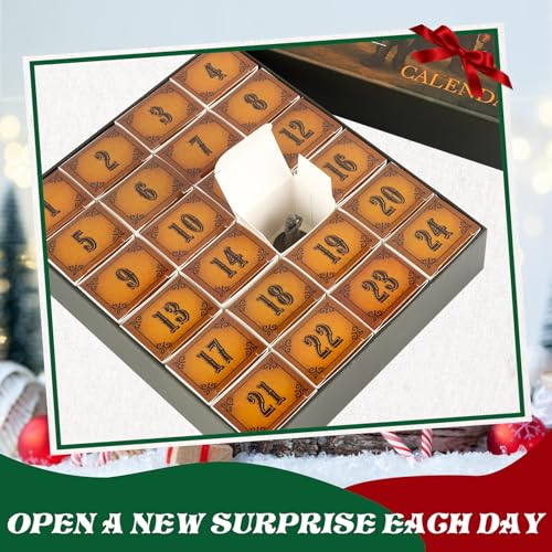 24-Day Fantasy Tabletop Advent Calendar – 24 Unpainted 28–32mm RPG Miniatures – PVC Figures for Roleplaying, Skirmish & Board Games – Holiday Gift for Game Masters & Painters