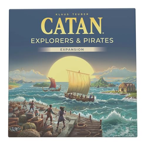 CATAN Explorers & Pirates Board Game Expansion (6th Edition) Embark on New Adventures, Strategy Game for Kids & Adults, Ages 12+, 3-4 Players, 90 Minute Playtime, Made by Catan Studio | Embark on New Adventures, Strategy Game for Kids & Adults, Ages 12+,