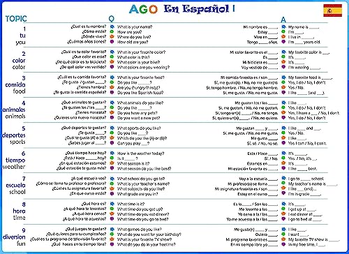AGO en Español 1 Spanish Learning and Conversation Card Game for Beginners - style: AGO En Espanol level 1