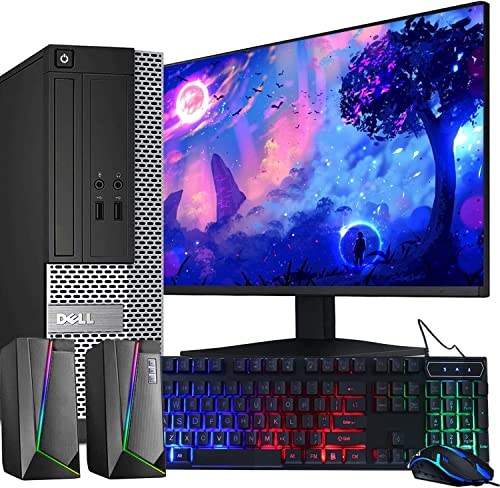 Dell OptiPlex Computer Desktop PC, Intel Core i5 3rd Gen 3.2 GHz, 16GB RAM, 2TB HDD, New 22 Inch LED Monitor, RGB Keyboard and Mouse, WiFi, Windows 11 Pro (Renewed) - style: MTG RGB KBM