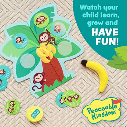 Peaceable Kingdom Monkey Around First Game for Toddlers Interactive play with Parent Ages 2+ | Active first game for toddlers—wiggle, hug and hop through 40 movement cards with a grown-up. Cooperative play, ages 2+ - style: Classic