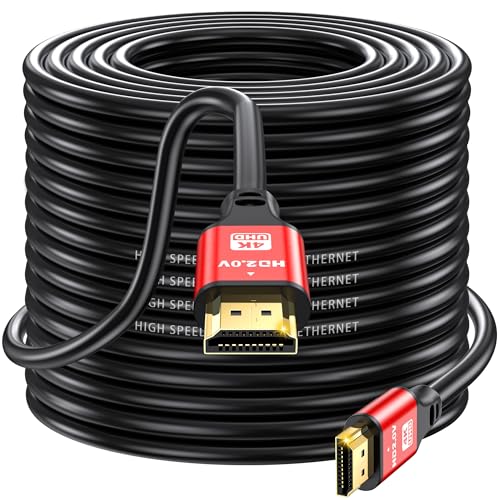 HDMI Cable 120ft, 4K@60Hz, 18Gbps High Speed HDMI 2.0 Cord, Ultra HD,Ethernet Audio Return,Video 4K,1080p,3D,Arc, HDR Compatible with Xbox,PS5/PS4,HDTV,Laptop ect(Red) - size: 120FT