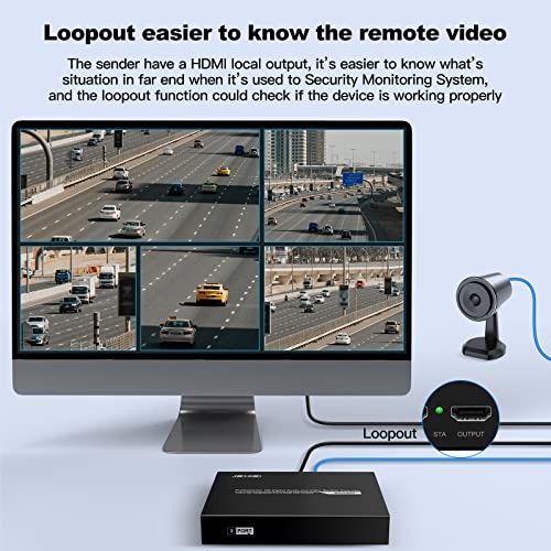 HDMI Extender Splitter 1 x 2, JCHICI 4K@30Hz 100M(328fts) HDMI Splitter with Loopout and EDID Copy Function, Lossless Transmission and Zero Latency, Support 3D - size: HDMI Extender Splitter 1 x 2