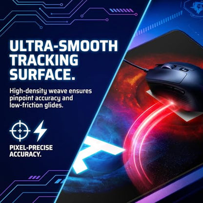 Gamepad Button Big Mouse Pad Large, Gaming Controller‌ Mouse Pad Desk Pad, Long Computer Keyboard Mouse Mat Mousepad with Non-Slip Base and Stitched Edge for Gaming and Office (XYAB, 35.4" x 11.8") - color: XYAB, size: 35.4L x 11.8W inches