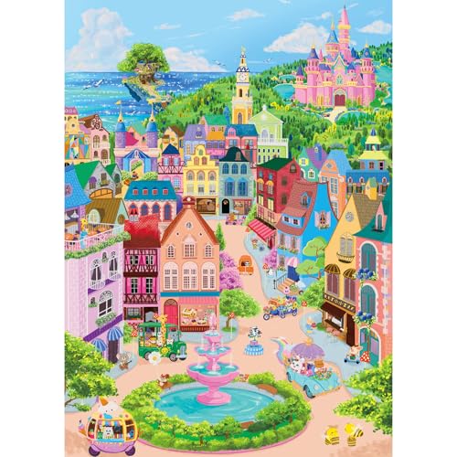 Puzzles for Adults 1000 Pieces, Jigsaw Puzzle for Adults, Fun Challenging Puzzle, Rainbow Cloud Kingdom Puzzles Game, Interlock Perfectly No Dust, Gifts for Parents Home Decor - color: Rainbow Cloud Kingdom