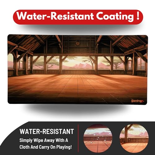 The Gaming Mat Company Single Player MTG Playmat & Mouse Pad – 28" x 14" Dojo Gaming Mouse Pad Compatible with Magic: The Gathering playmats, MTG Cards, TCG Gaming mat - color: Dojo