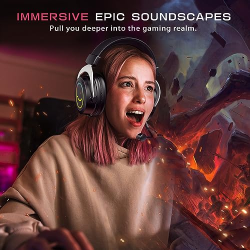 FIFINE 3.5mm Gaming Headset with Mic for PS5,Xbox,PC,Over-Ear Gaming Headphone with Detachable Microphone,RGB,Passive Noise Canceling for Computer,Switch,PlayStation,Wired Gamer Headset-H3