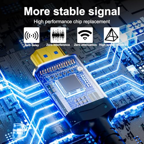 Fiber Optic 200 ft hdmi Cable,18Gbps 4k Ultra high Speed Support 4K@60Hz(4:4:4 RGB) HDR10,HDCP2.2,eARC,3D,CEC Unidirectional Active 2.0 Cord,Shielding Interference,Slim and Flexible - size: Fiber 200 ft