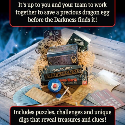 MindWare Dig It Up! Crack the Crate Board Game for 1 or More Players – Bring the Thrill of Escape Rooms Home – for Adults & Kids 8 & Up