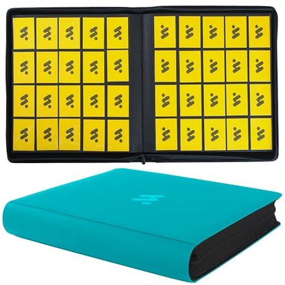 Card Binder 20 Pocket,Trading Card Binder Holds up to 2000 Cards with 50 Sleeves,Zipper Card Holder Album Compatible with TCG Card/Game Cards/Sports Card - color: Turquoise, size: 20 Pocket 2000