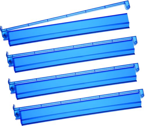 Mahjong Racks with Pushers 4PCS Set Majiang Tile Holder Acrylic Mahjong Racks Accessories and Gifts - color: Deep Blue