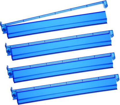 Mahjong Racks with Pushers 4PCS Set Majiang Tile Holder Acrylic Mahjong Racks Accessories and Gifts - color: Deep Blue
