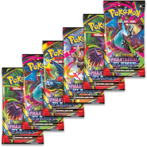 Pokémon TCG: Mega Evolution—Phantasmal Flames Booster Bundle (6 Booster Packs)