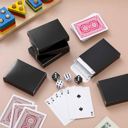 Jexine 50 Pieces Playing Card Box Deck Boxes Empty Playing Case Card Holder Bulk Organize Storage Board Game Box Fits Baseball Trading (Black) - color: Black