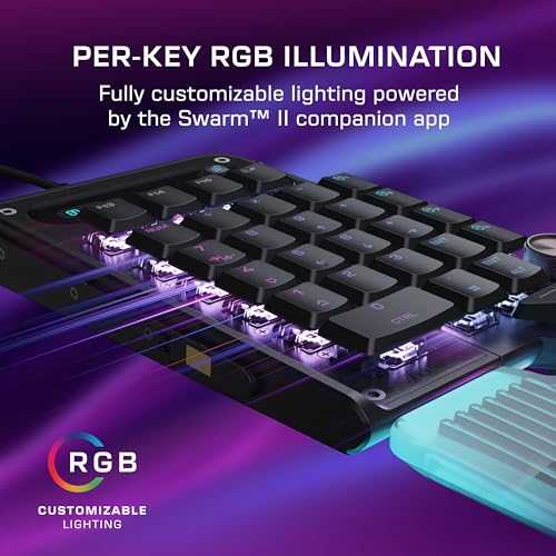 Turtle Beach Command Series KP7 Compact Hall-Effect Gaming Keypad | Extended Thumb Bar, Low-Profile Hall-Effect Switches, Rapid Trigger, Double Shot PBT Keycaps, 8K Polling, Per Key RGB, Black - style: KP7 Keypad