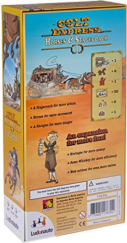 Ludonate Colt Express Horses & Stagecoach Card Game Expansion - Exciting Western Strategy with New Loot & Events - style: Horses