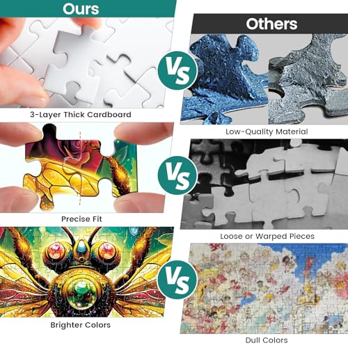 300 Pieces Jigsaw Puzzle for Adults, Bee Jigsaw Puzzles, Recycled Cardboard Puzzle, Coolest Queen Bee Jigsaw Puzzle for Kids Adults Seniors, Great for Family Games, 20.5 * 15 Inch - style: Bee