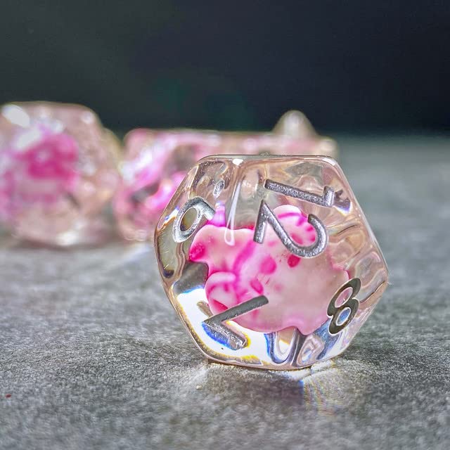 Sage's Portal Familiars and Reagents Resin DND Dice Set Polyhedral Dice Set for Dungeons and Dragons RPG Tabletop TTRPG (Kitty Treats) - color: Kitty Treats
