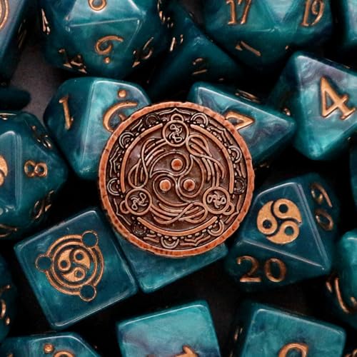 Polyhedral Dice Set - Dice Set for DND, Pathfinder & Tabletop RPGs (Monk)