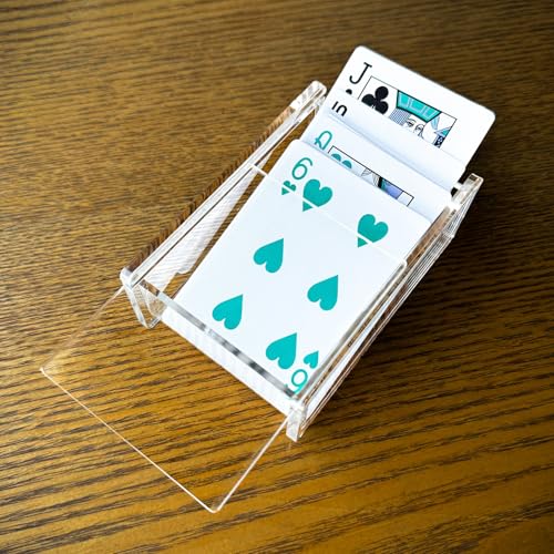 Single Deck Acrylic Playing Card Case/Holder, Clear Storage Playing Card Box - Fits Most Standard Size Playing Cards and Bridge Size Cards - color: Single Deck
