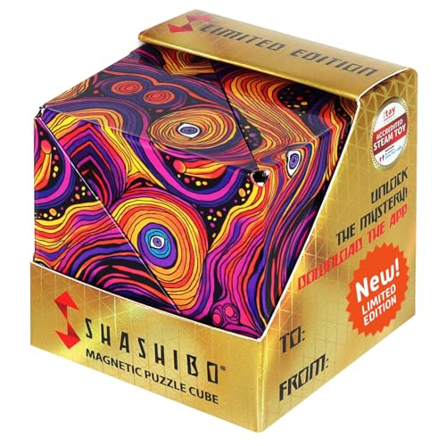 Shashibo DODECA Magnetic Puzzle Cube, Sensory Fidget Toy for Adults & Kids, Stress Relief Fidget Toy for All Ages, Cool Fidget Toys for Desk, Shape Shifting Box, 100+ Possible Shapes - color: Hypnotic Digital, size: DODECA