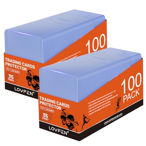 200 Hard Plastic Card Sleeves – 200 Toploads, 35PT Baseball Card Protectors with Bend-Resistant, Rip-Proof Edges for TCG, Sports, Football & Collectible Cards - size: 200 TOPLOADERS