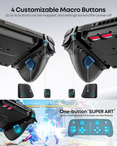 OIVO VGA DESIGN Switch Controller Handheld for 1/2/OLED, Ergonomic Grip Stretch Joypad for SW Console, Wireless Controller with TMR Joysticks, RGB Lighting, Turbo, 4 Macros & Card Slot
