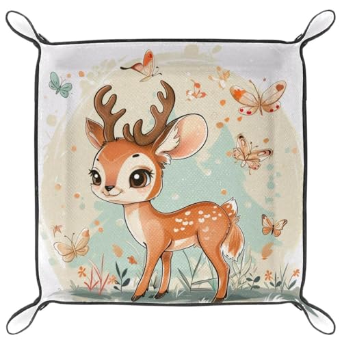 Deer Butterfly Dice Tray Dice Rolling Tray Folding Dice Holder for Dice Games, Like RPG, DND and Other Table Games - color: Multi 8