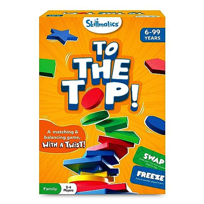 Skillmatics Board Game – to The Top | Matching & Balancing Game with a Twist, Match Colors & Shapes, Gifts & Fun Family Friendly Game