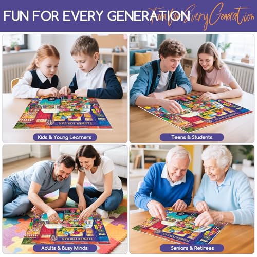 300 Piece Puzzles for Adults,Nature Flower Shop Puzzle for Adults Kids Seniors,Large Piece Fun Puzzle for Kids Ages 8-10 10-12,Challenging Truck Floral Dog Puzzles Perfect for Game Nights,20.5x15 in - style: Flower Shop